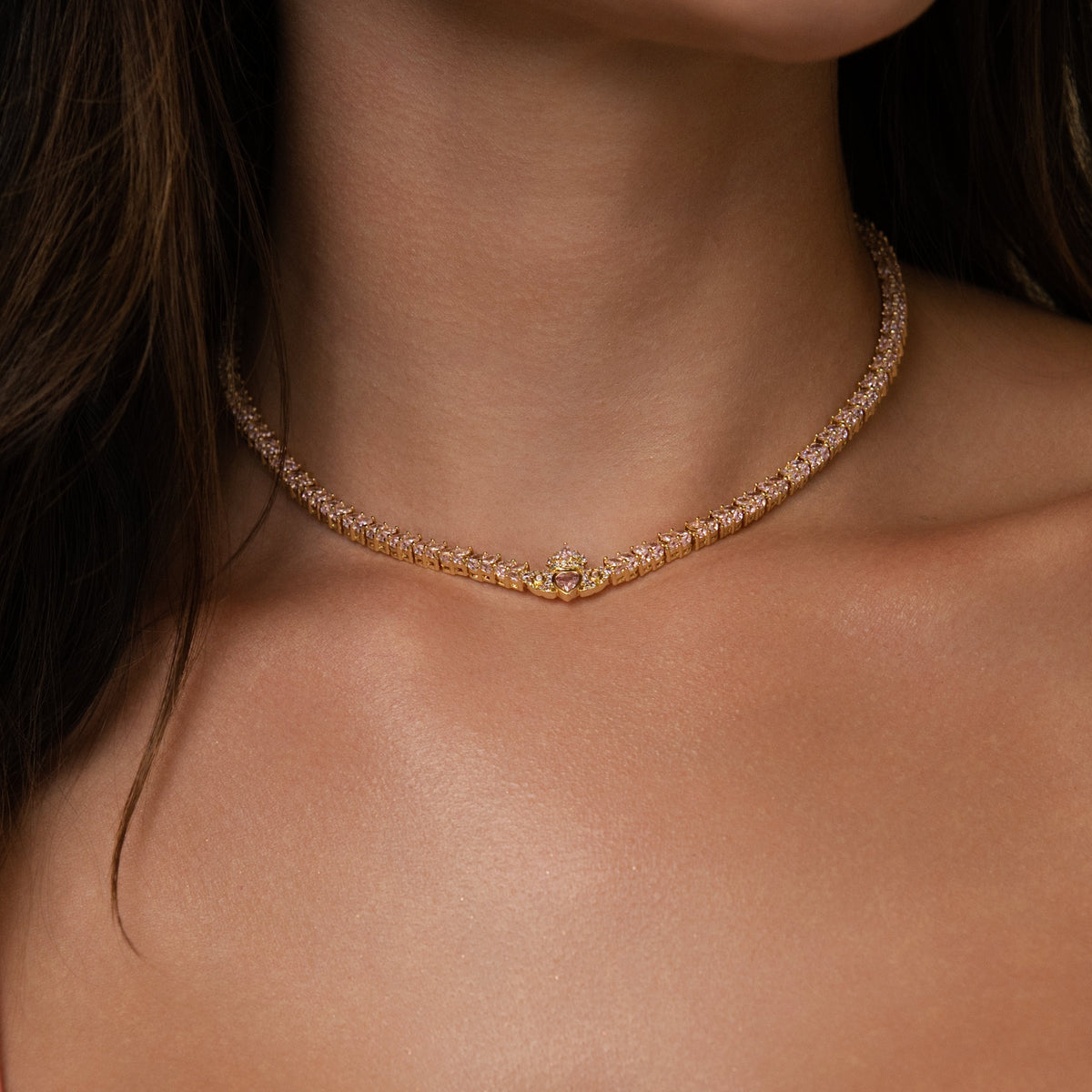 GLD Women Forme Privé Crown Chain in Yellow Gold