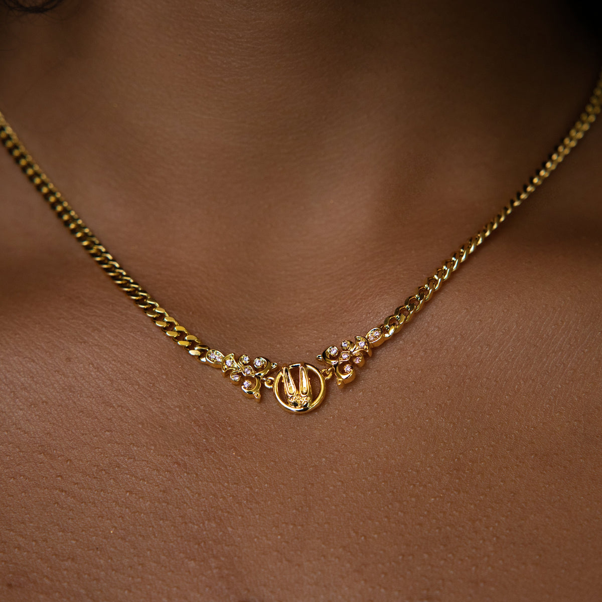 GLD Women Forme Privé Slipper Chain in Yellow Gold