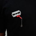 GLD Men Iced Razor Blade Brooch in Black