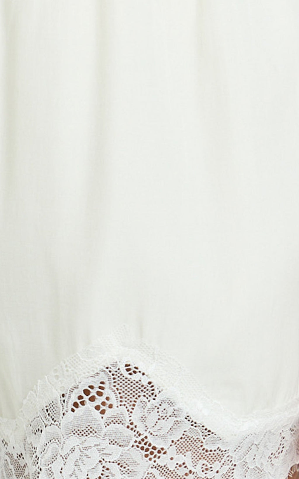Ivy Short - Satin Short with Lace Trim in Cream