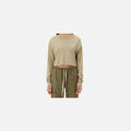 John Elliott Jersey L/S Cropped Tee - Sand