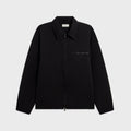 ATON Cotton Gabardine Harrington Jacket - Black