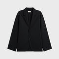 ATON Wool Tropical Tailored Jacket - Black