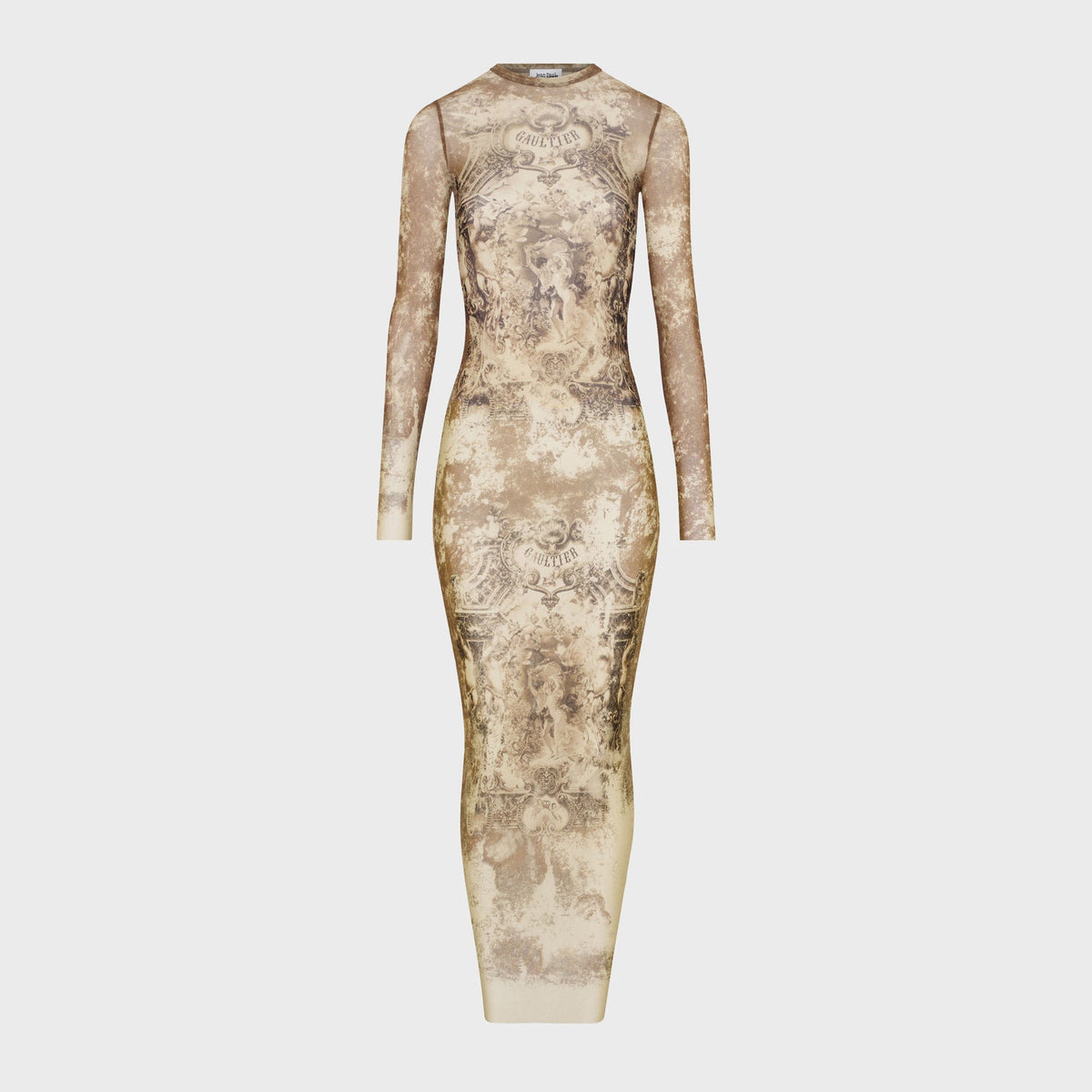 Jean Paul Gaultier Mesh Long Dress - Printed Médaillon