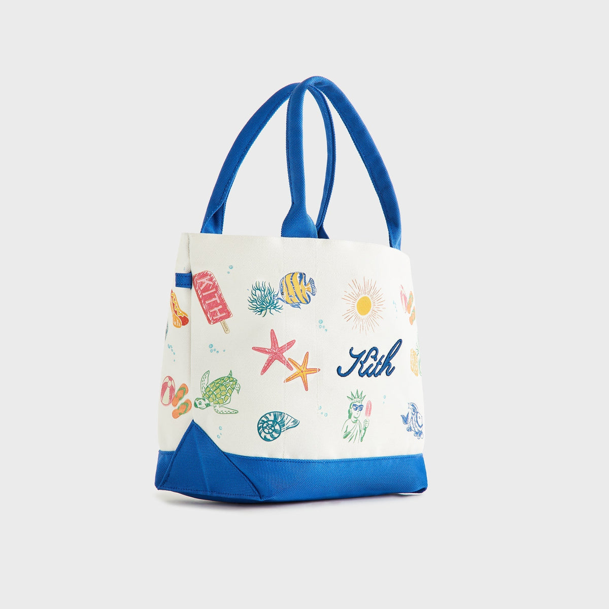Kith Kids Canvas All-Over Printed Tote - Cobalt