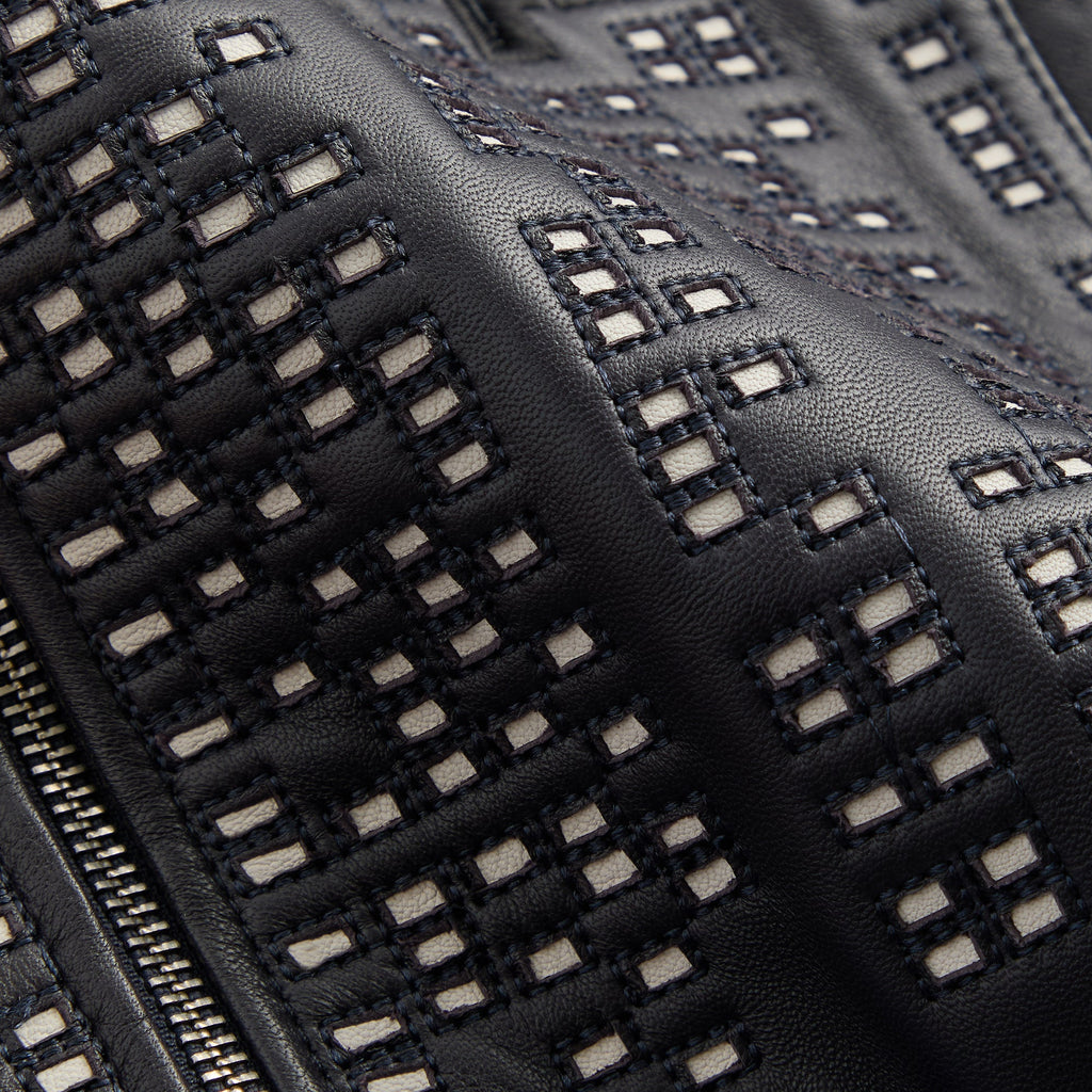Kith for the New York Knicks Leather Moto Jacket - Nocturnal