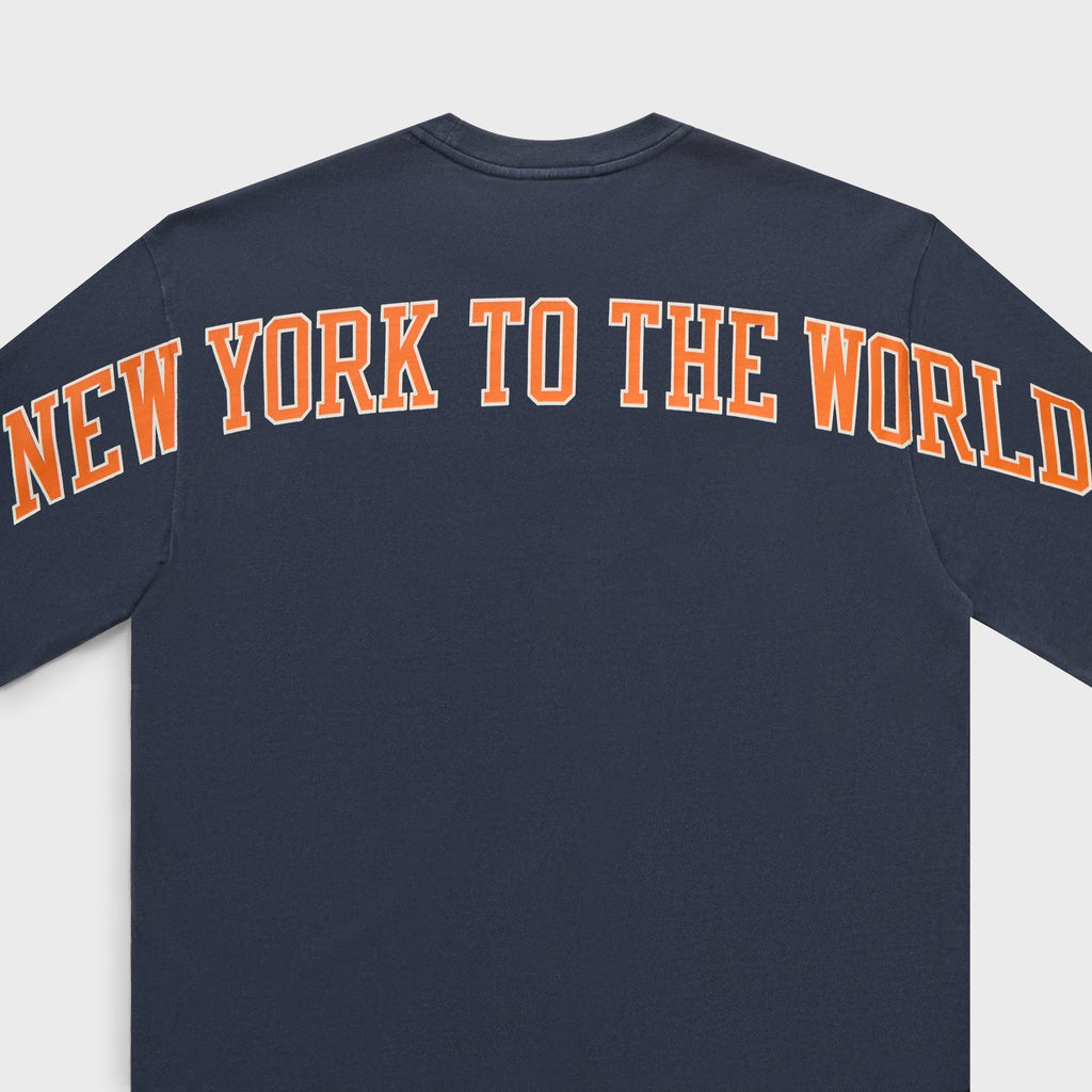 Kith for the New York Knicks Knickerbockers Long Sleeve Quinn Vintage Tee - Nocturnal