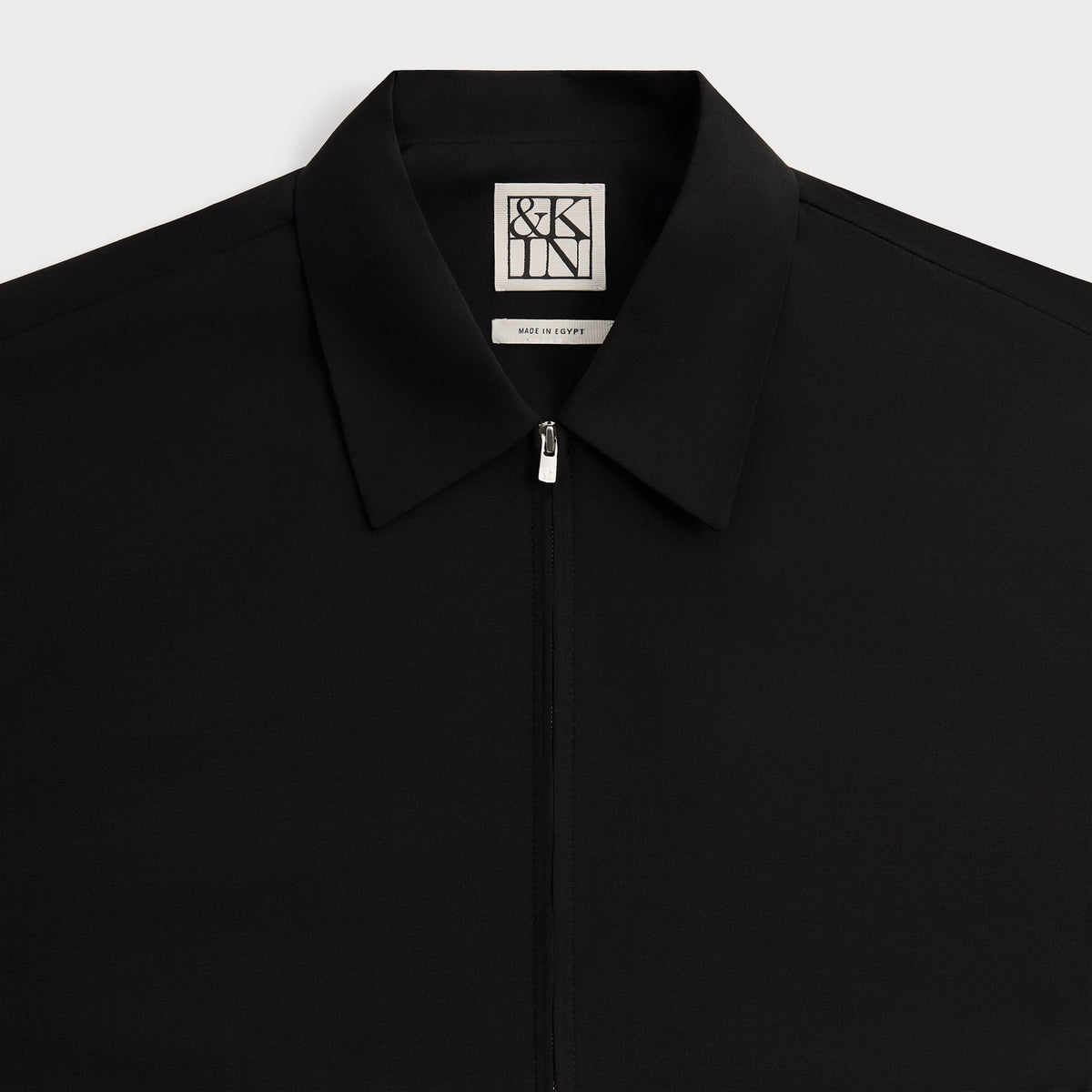 &Kin for Kith Origins Long Sleeve Davenport Tropical Wool Shirt - Black