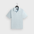 Kith Micro Waffle Drew Polo - Light Indigo