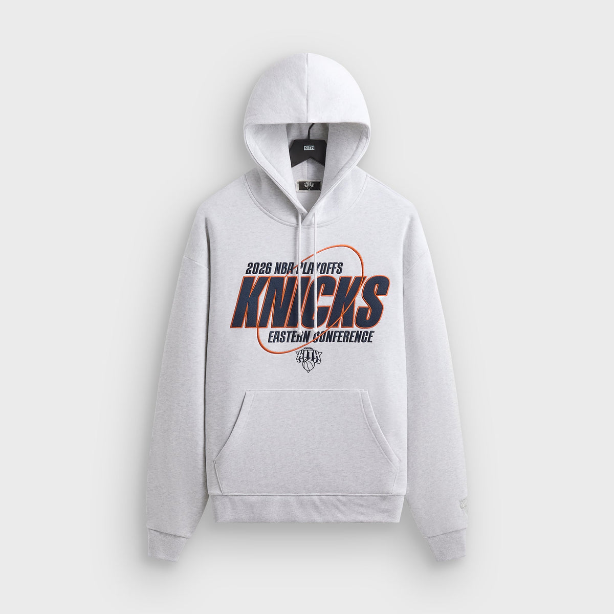 Kith for the New York Knicks Playoffs Nelson Hoodie - Light Heather Grey