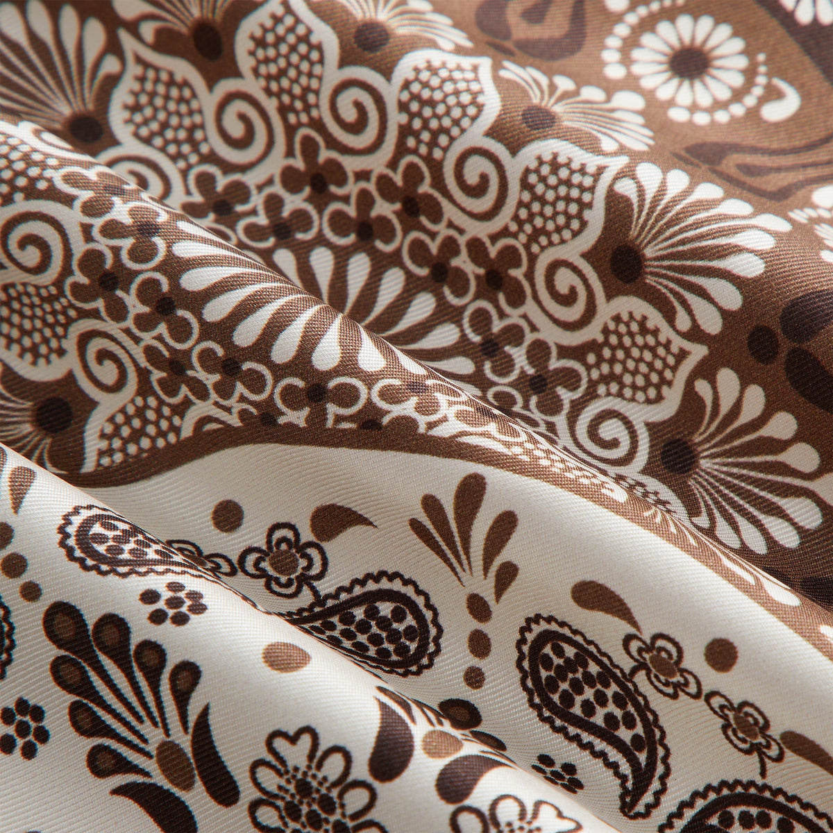 Kith Printed Mandala Silk Scarf - Woodland
