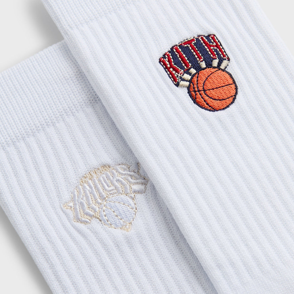 Kith for the New York Knicks Retro Logo Socks - White