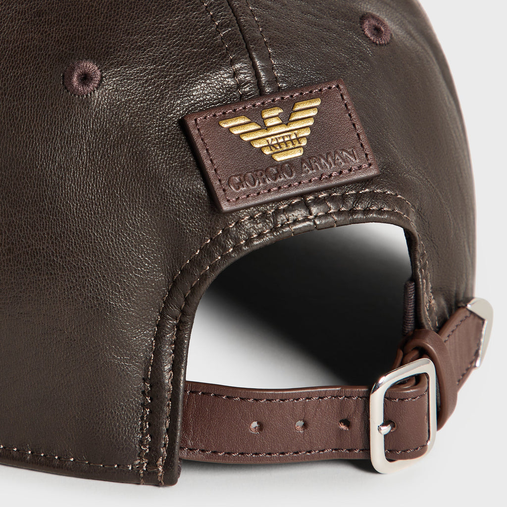 Giorgio Armani & Ronnie Fieg for '47 Soft Leather SL Hitch Cap - Cacao
