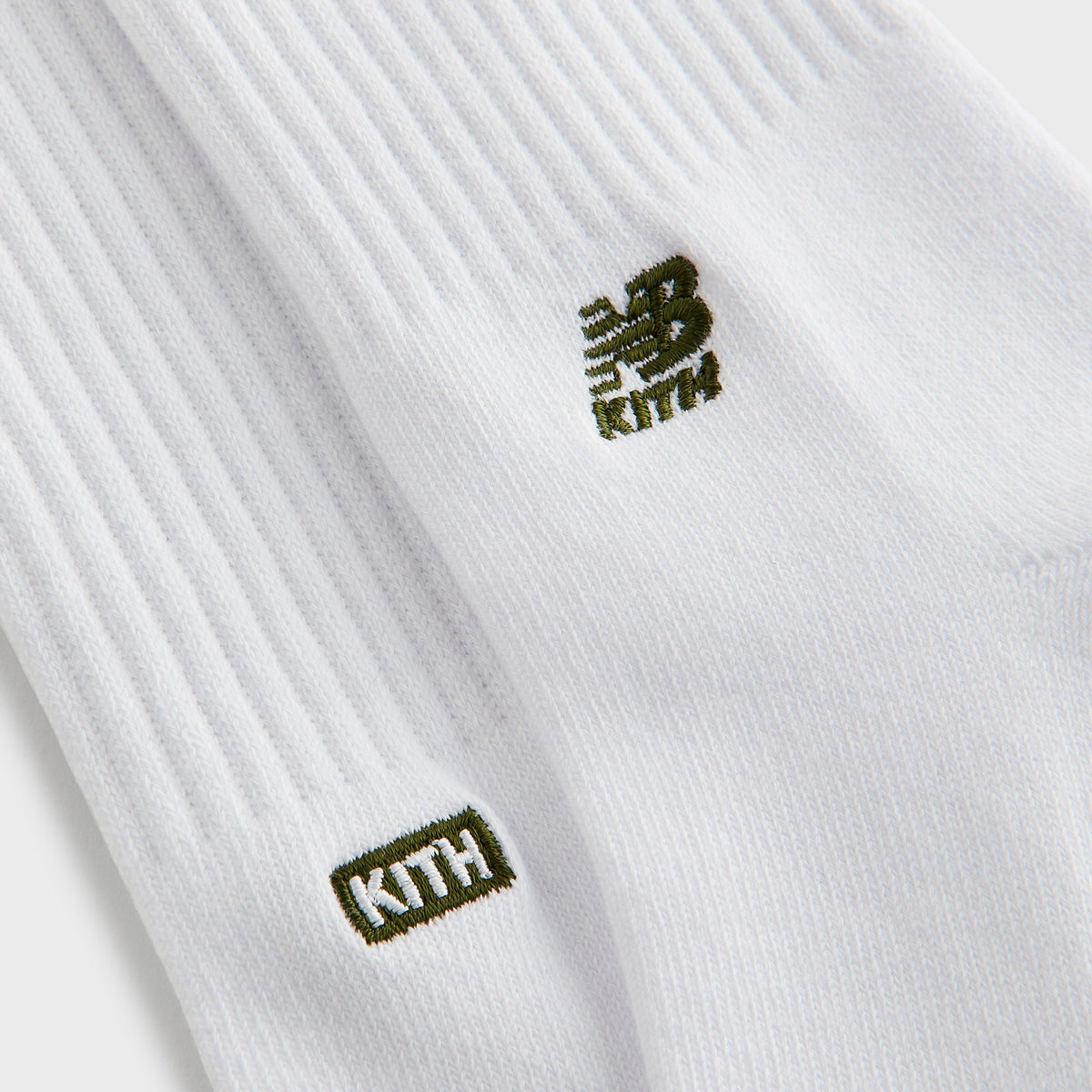 Kith & New Balance Contrast Cuff 3-Pack Crew Socks - White