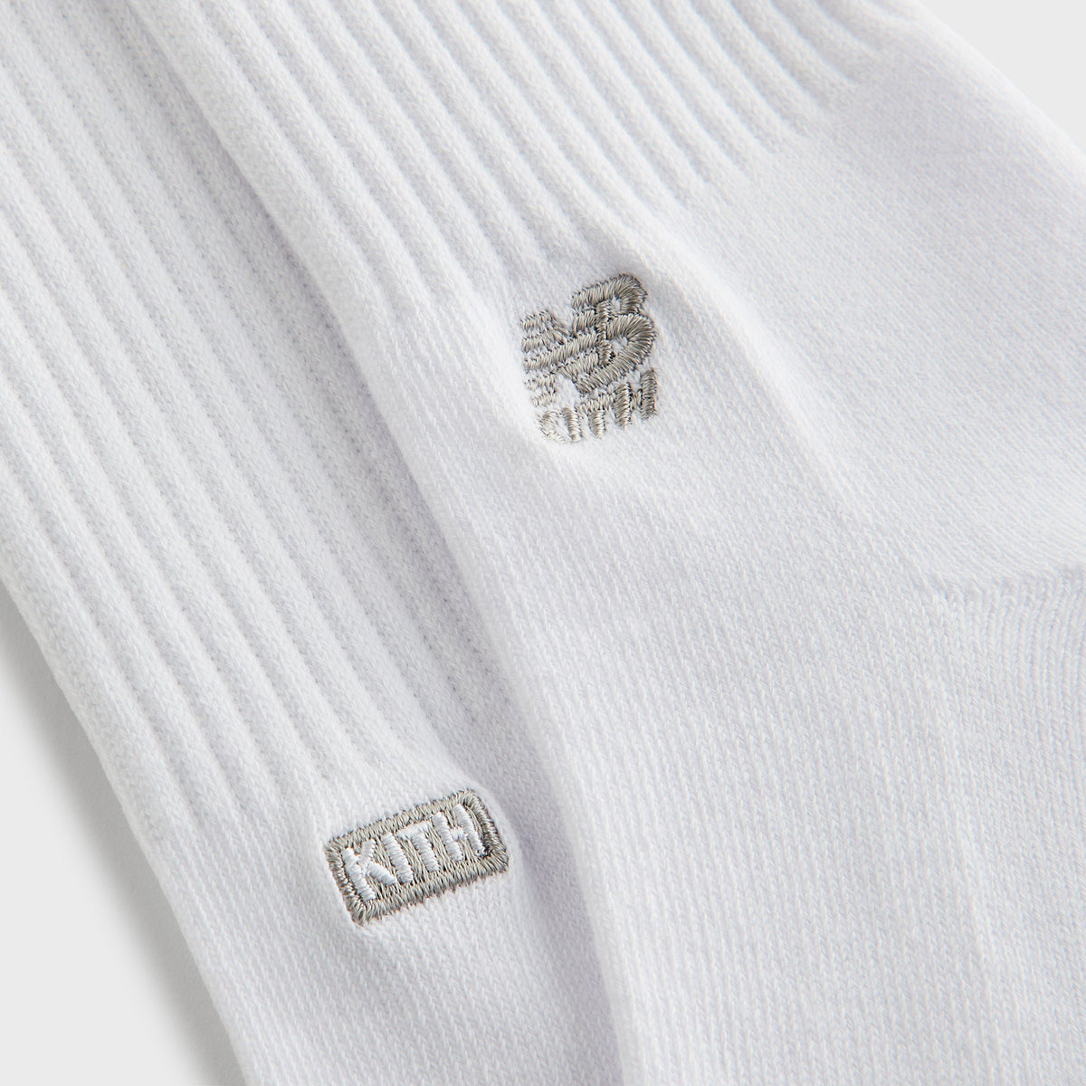 Kith & New Balance Contrast Cuff 3-Pack Crew Socks - White