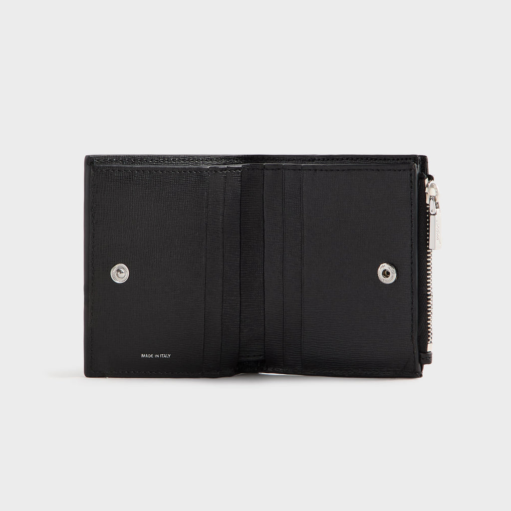 Kith Saffiano Leather Snap Wallet - Black