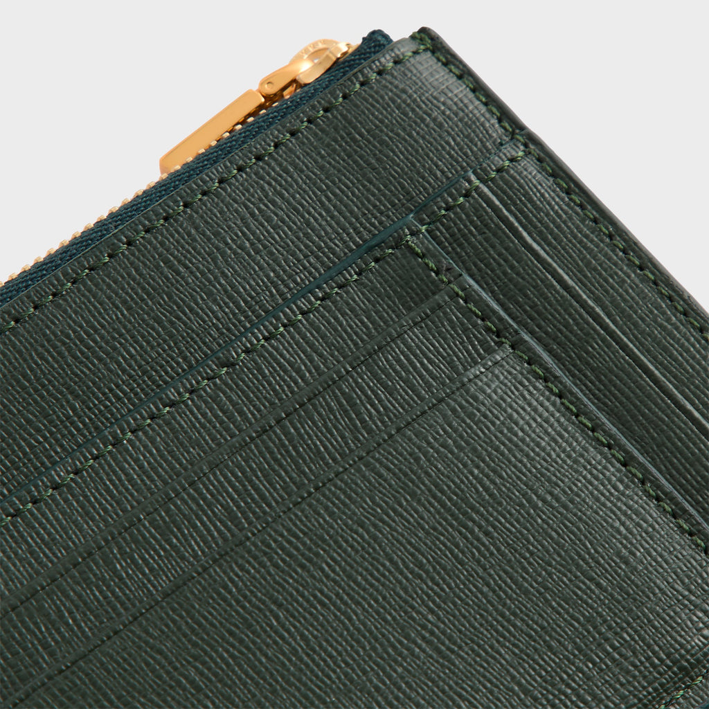 Kith Saffiano Leather Zip Card Case - Stadium