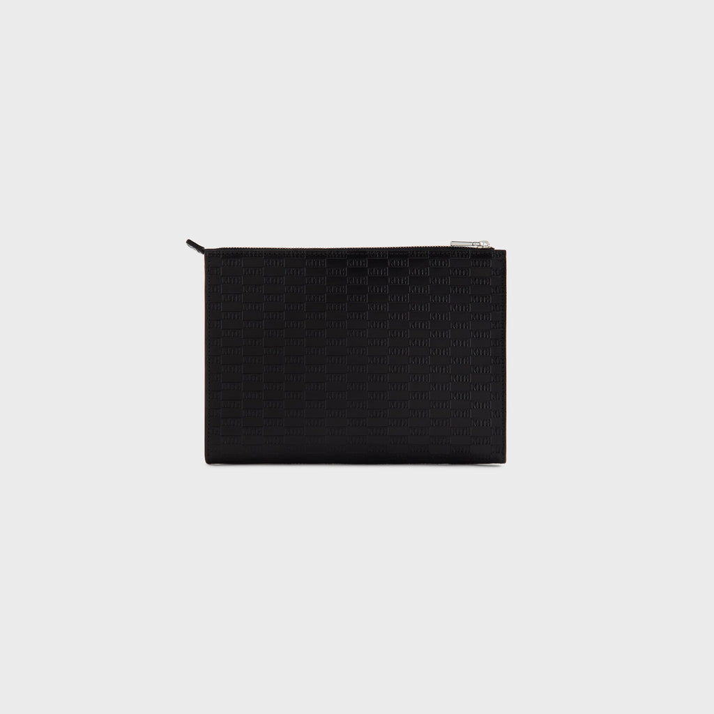 Kith Monogram Vachetta Leather Zip Pouch - Black