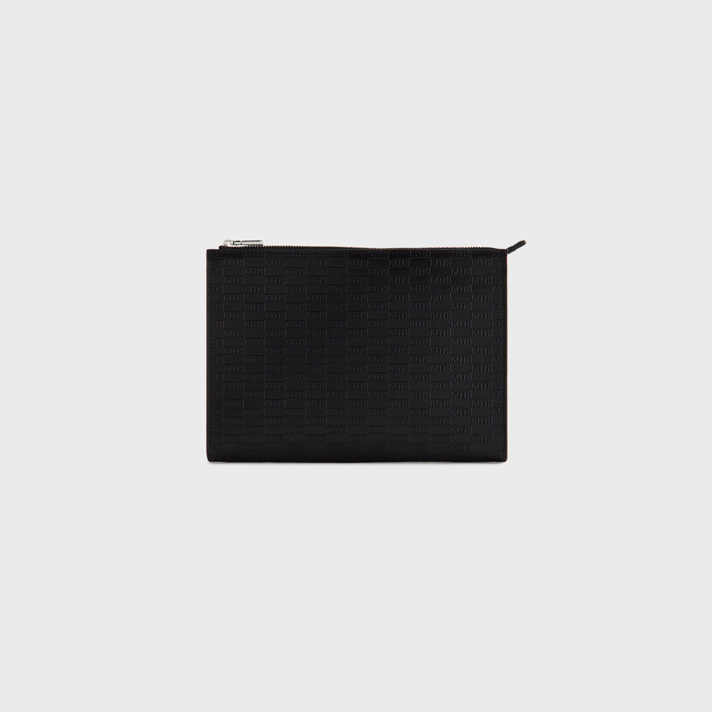 Kith Monogram Vachetta Leather Zip Pouch - Black