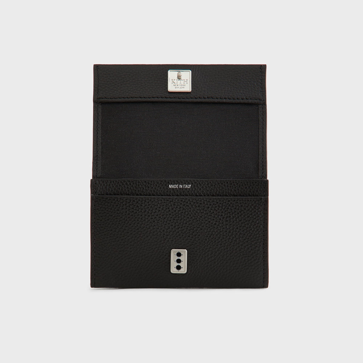Kith Tumbled Leather Card Holder - Black