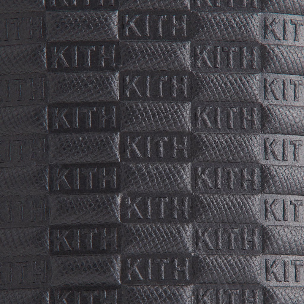 Kith Monogram Saffiano Leather Cigar Case - Black