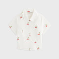 Kith Women Caela Cherry Oxford Zip Shirt - White