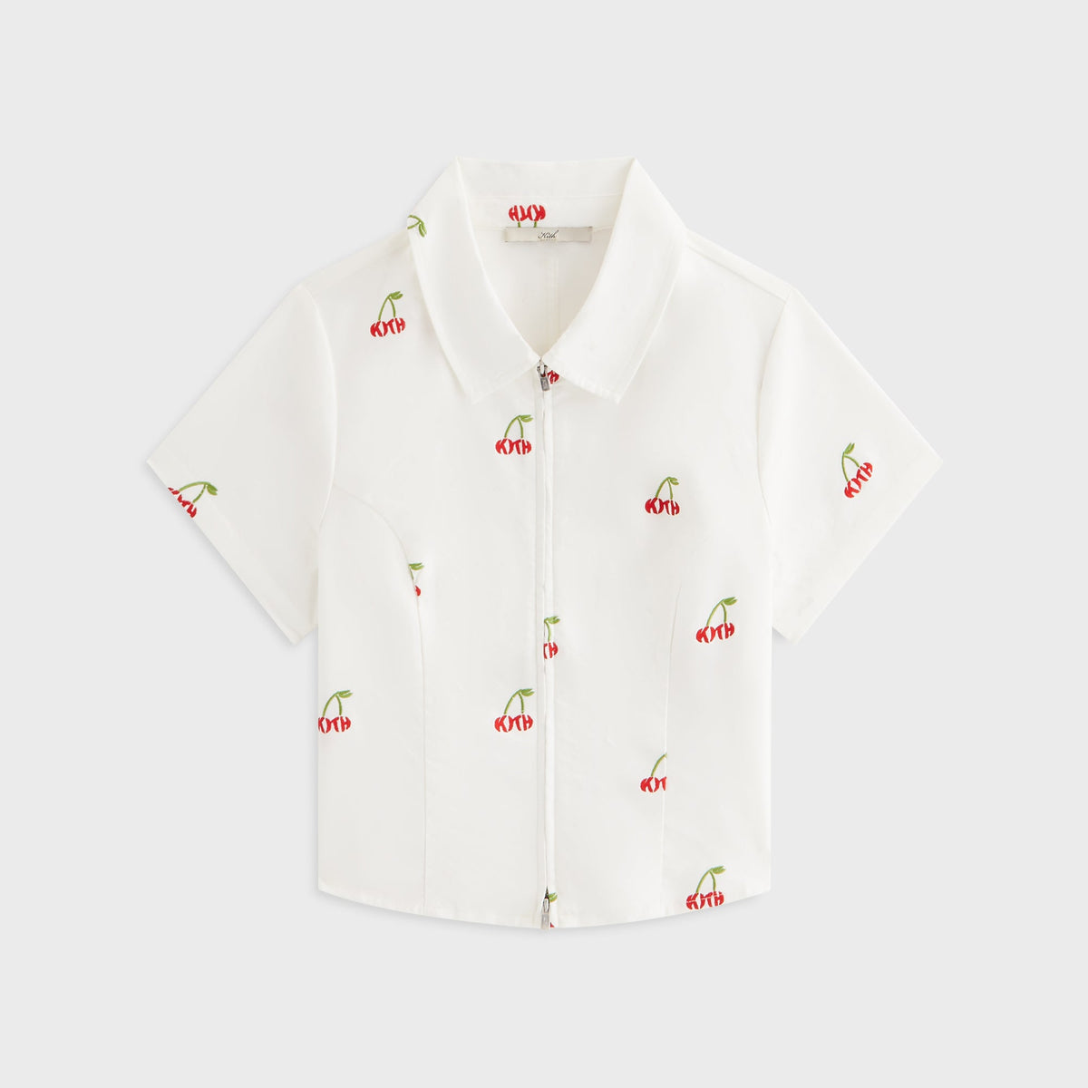 Kith Women Caela Cherry Oxford Zip Shirt - White