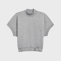 Kith Women Opal Moto Dolman Short Sleeve - Cool Heather Grey