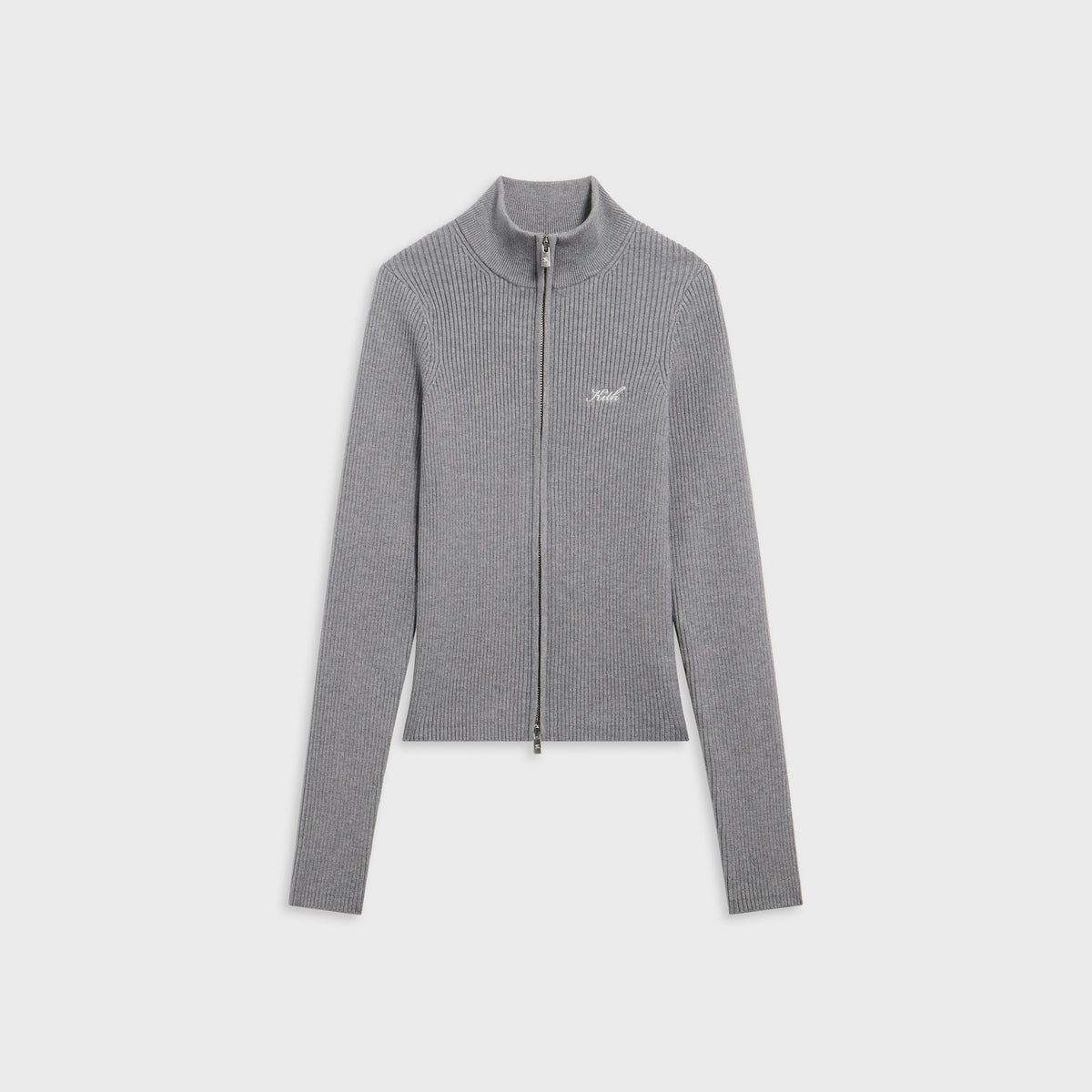Kith Women Ina Sweater Track Zip - Cool Heather Grey
