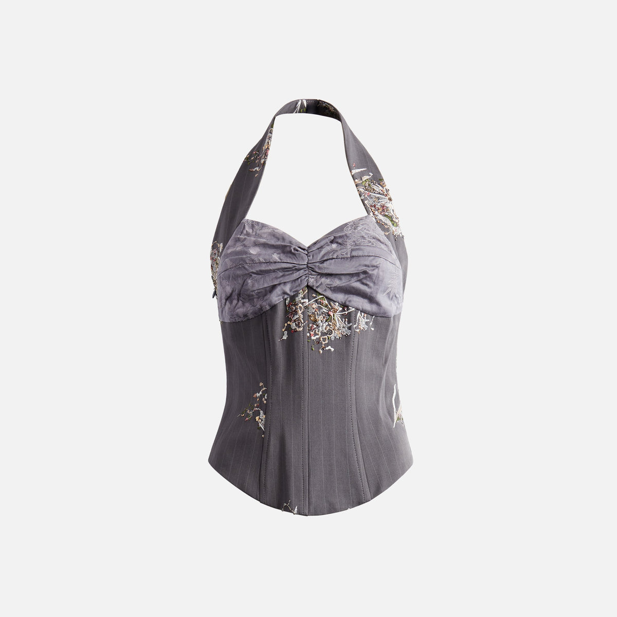 Kim Shui Embroidered Top - Grey