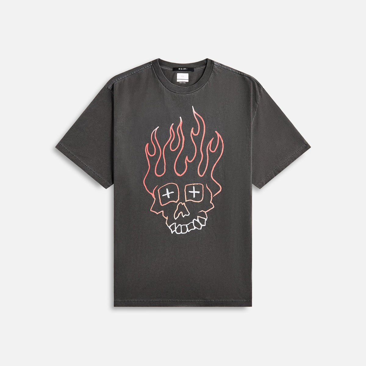 Ksubi Skull Biggie Tee - Faded Black