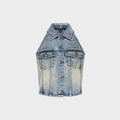 Ksubi Lennox Top - Field Blue Spark
