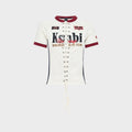 Ksubi Raceway Shrunken Jersey Top - Off White