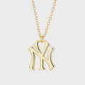 Luv AJ The NY Logo Charm Necklace - Gold