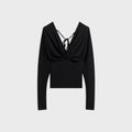The Line by K Selvie Dropped Shoulder Long Sleeve Top - Black