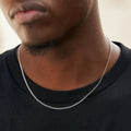 GLD Men Micro Cuban Chain in White Gold - 2mm