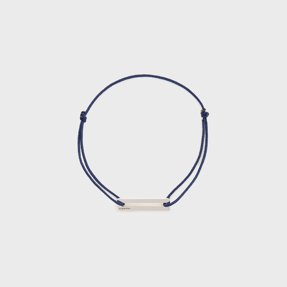 Le Gramme 1.7g Cord Bracelet - Navy Silver