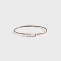 Le Gramme 5g Brushed White Ceramic Cable Bracelet - White