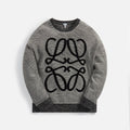 Loewe Anagram Mouline Sweater - Black / White
