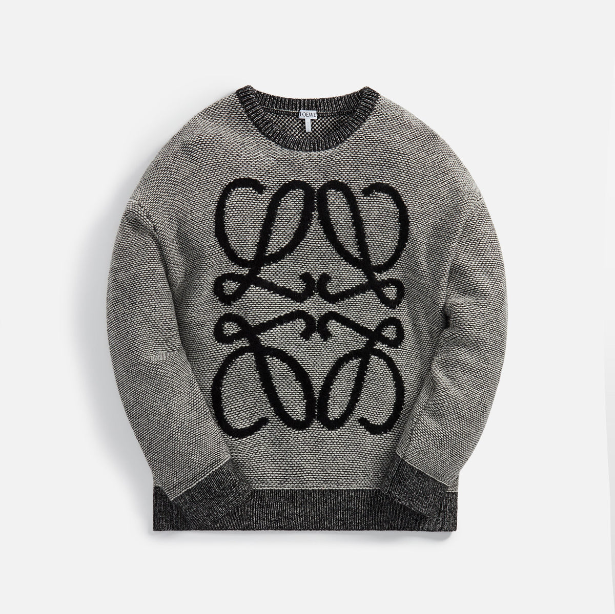 Loewe Anagram Mouline Sweater - Black / White