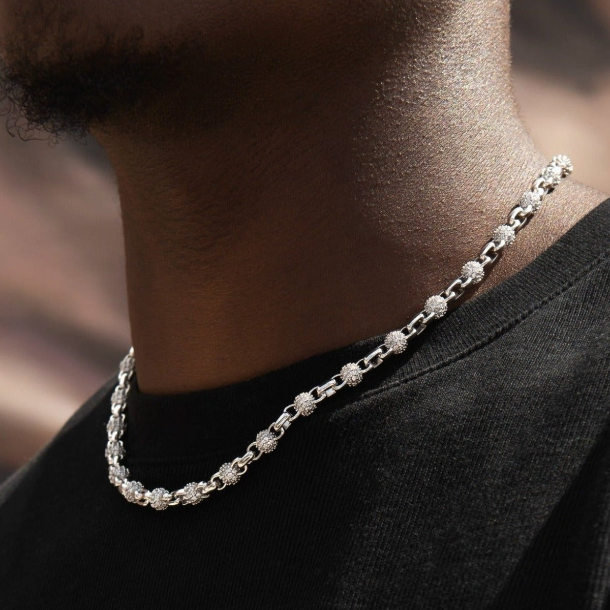 GLD PROMO Iced Ball Box Link Chain