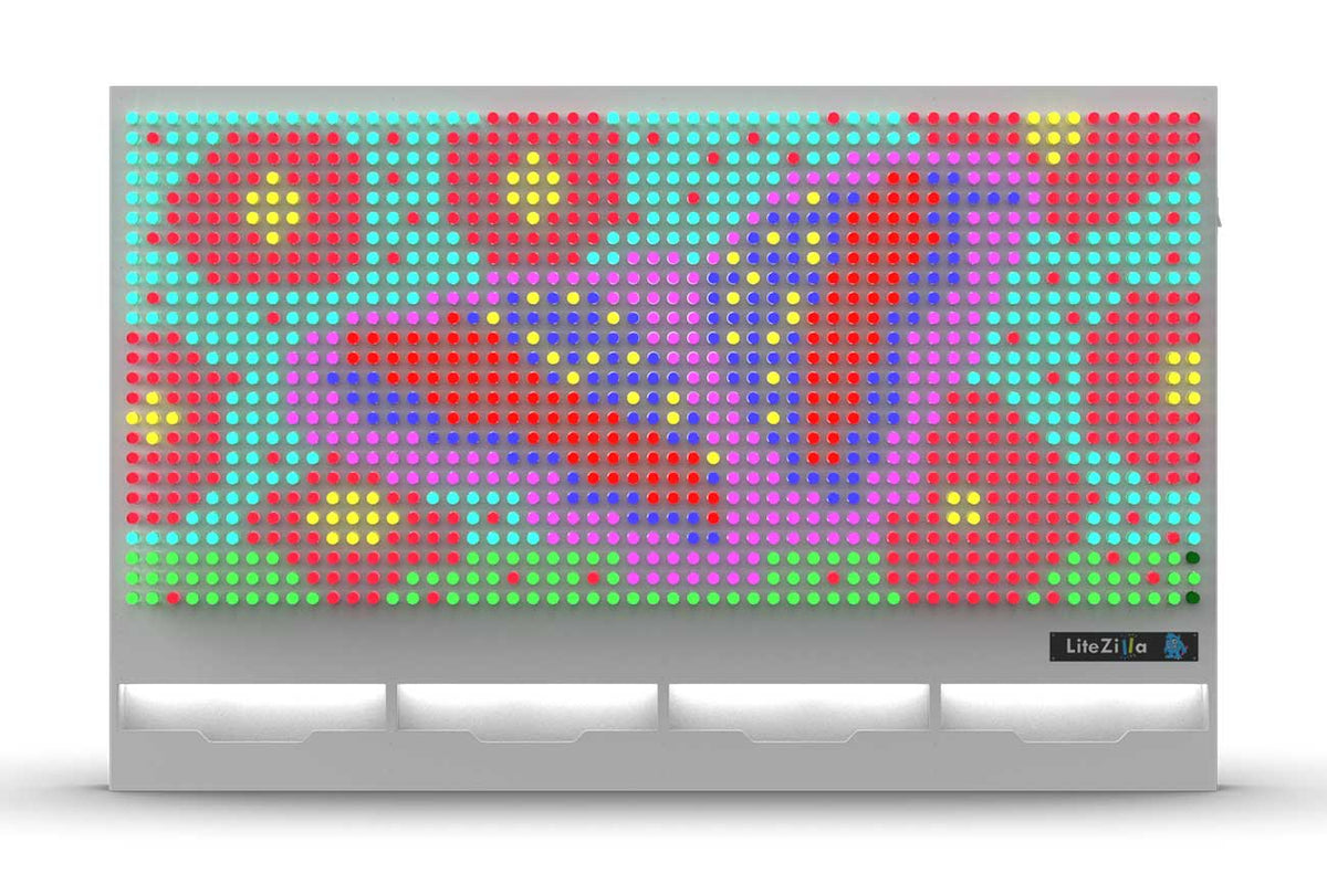 LiteZilla 8' Wide x 5' Tall White Interactive Art Wall - LZ-WHT-8X5 - image 1