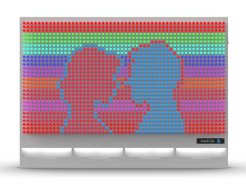 LiteZilla 8' Wide x 6' Tall White Interactive Art Wall - LZ-WHT-8X6 - image 1