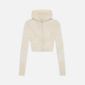 Frankies Bikinis Lyla Crochet Hoodie - White