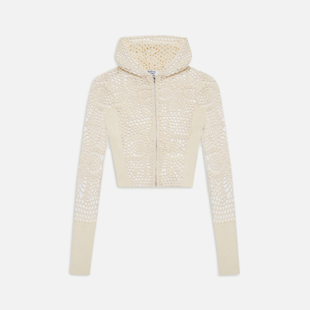 Frankies Bikinis Lyla Crochet Hoodie - White