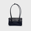 MARGESHERWOOD Flap Small Bag - Black Glossy Plain