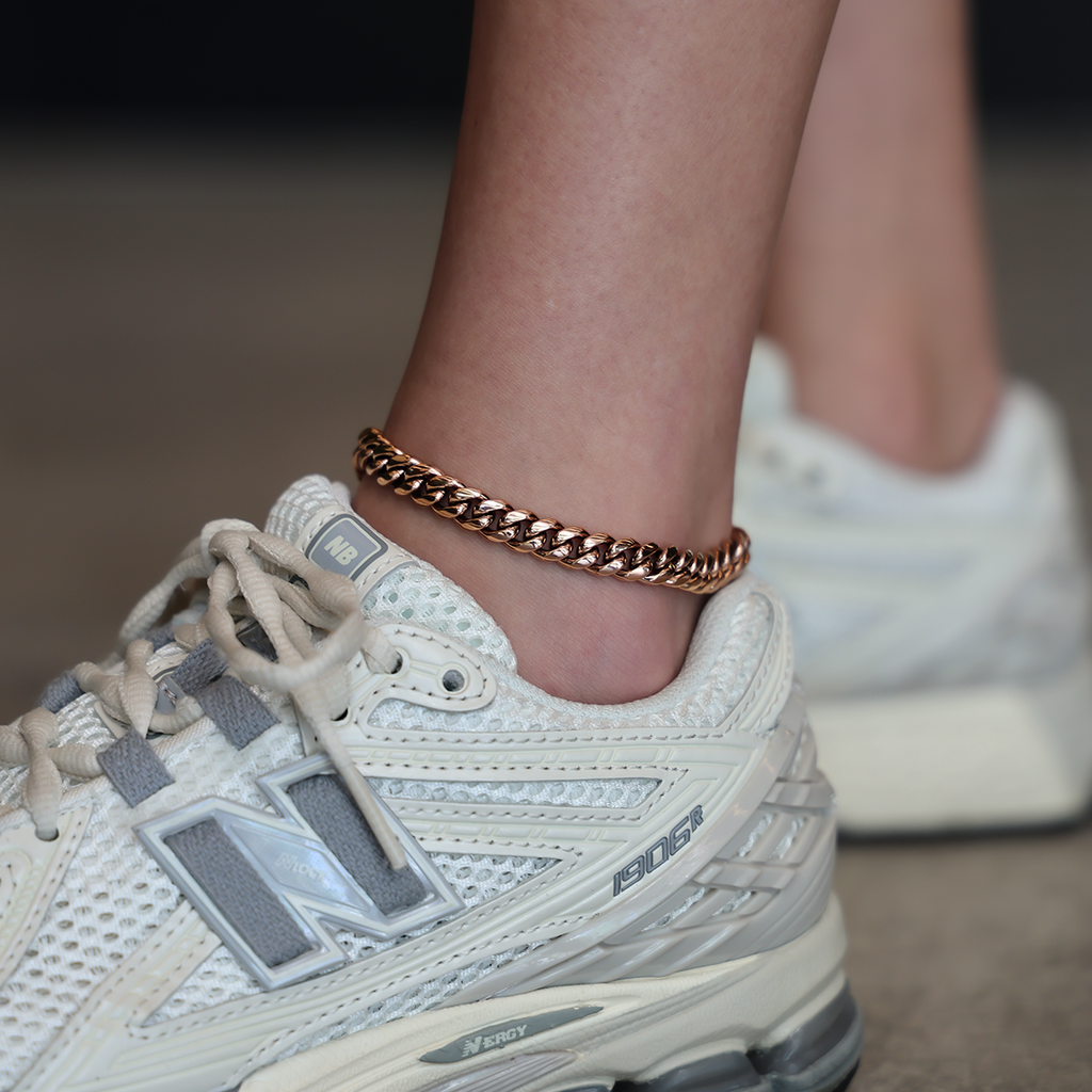 GLD PROMO SETS - WOMEN Miami Cuban Anklet in Rose Gold- 8mm