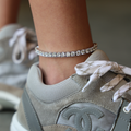 GLD PROMO - WOMEN Diamond Tennis Anklet in White Gold- 5mm