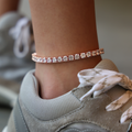 GLD PROMO - WOMEN Diamond Tennis Anklet in Rose Gold- 5mm
