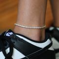 GLD PROMO - WOMEN Diamond Tennis Anklet in Yellow Gold- 2mm